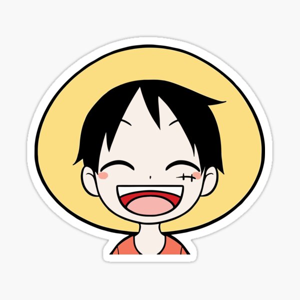 Cute Luffy Chibi Peeker Sticker for Sale by KaydenLee