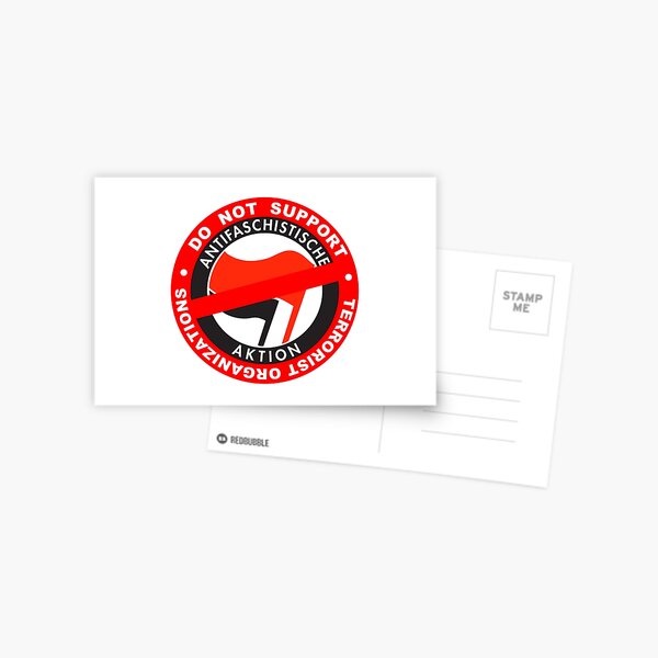 Do Not Support Terrorist Organizations Antifa Postcard