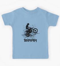 Motocross Dirt Bike Racing Mud Splatter Biker Graphic Kids Tee