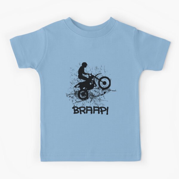 Motocross Dirt Bike Racing Mud Splatter Biker Graphic Kids T-Shirt