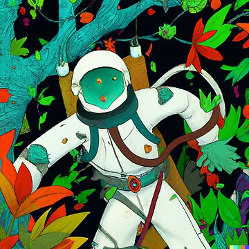 Artwork thumbnail, Astronaut lost in an alien forest by Watermelon-Wolf