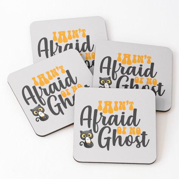 Item preview, Halloween black cat, I aint afraid of no ghost designed and sold by portrait4you.