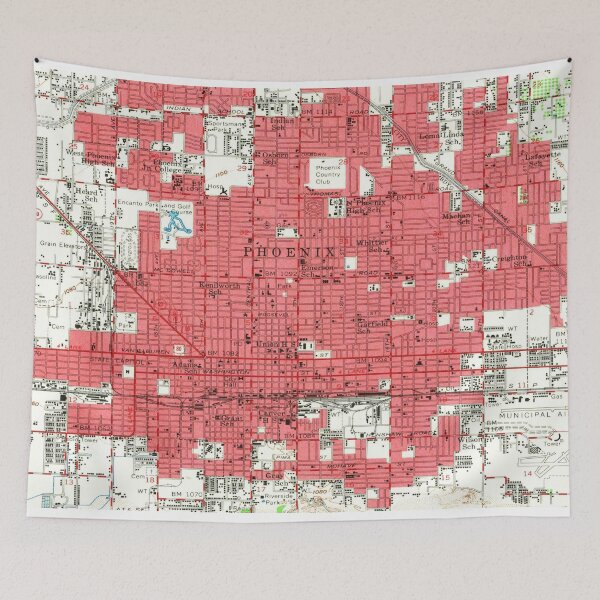 Item preview, Vintage Map of Phoenix Arizona (1952) 3  designed and sold by BravuraMedia.