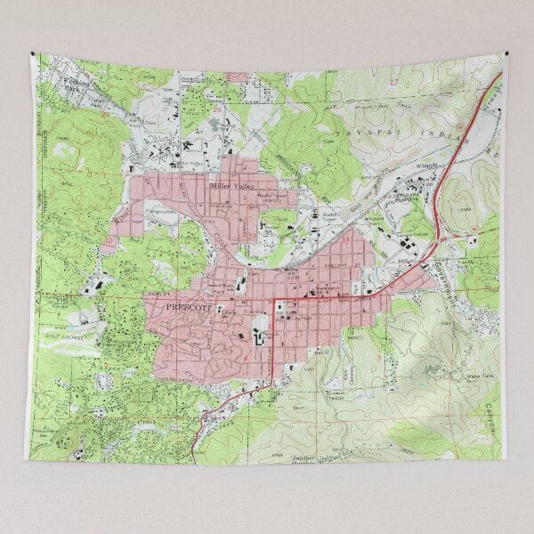 Item preview, Map of Prescott Arizona (1973) designed and sold by BravuraMedia.
