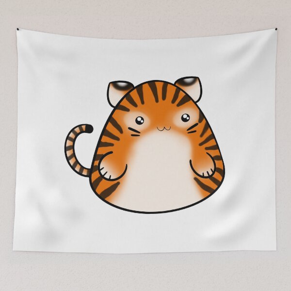 Item preview, Tiger Blob Cat designed and sold by TheSimpleEdge.