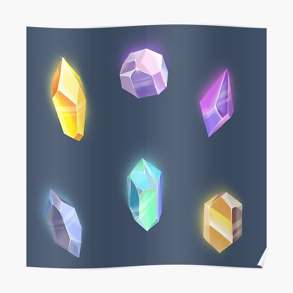 Colorful Crystals Poster