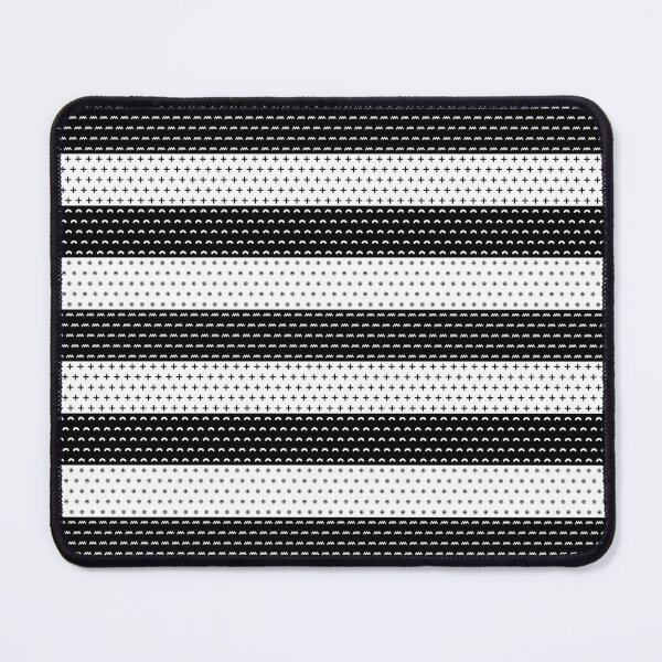 Item preview, horizontal stripes with four shapes pattern designed and sold by LaBelleMaison.