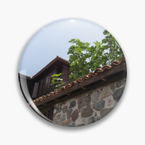 Item preview, Traditional Wooden House Behind Huge Stone Wall - Sozopol Bulgaria designed and sold by Georgia Mizuleva.