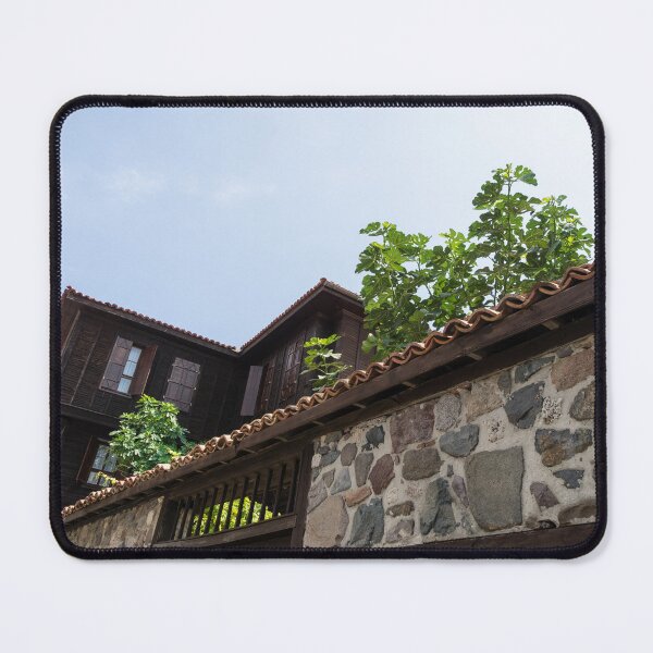 Item preview, Traditional Wooden House Behind Huge Stone Wall - Sozopol Bulgaria designed and sold by Georgia Mizuleva.