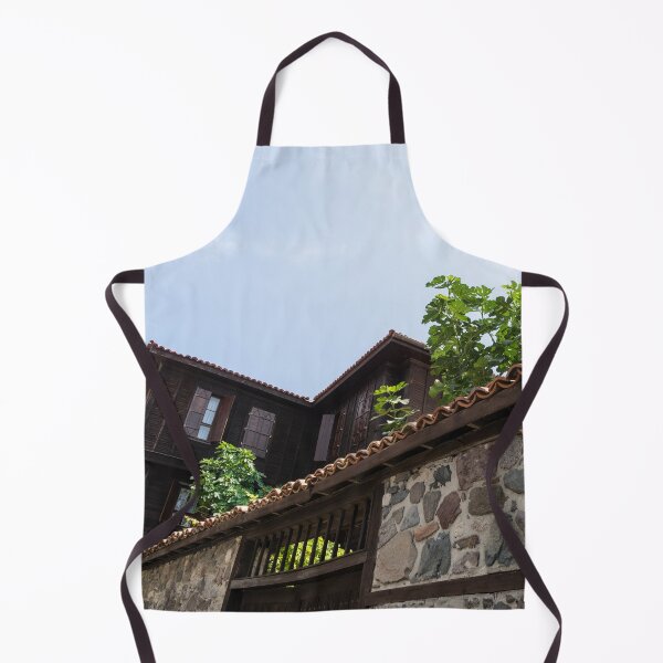 Item preview, Traditional Wooden House Behind Huge Stone Wall - Sozopol Bulgaria designed and sold by Georgia Mizuleva.