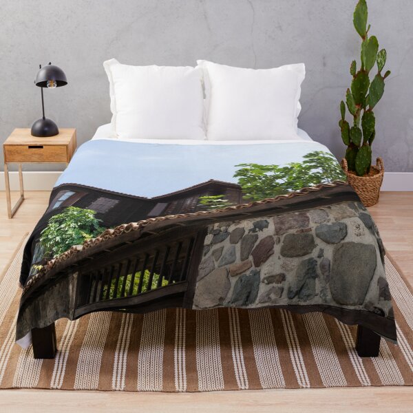 Item preview, Traditional Wooden House Behind Huge Stone Wall - Sozopol Bulgaria designed and sold by Georgia Mizuleva.