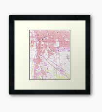 Vintage Map of Tucson Arizona (1957) Framed Print