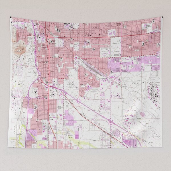 Item preview, Vintage Map of Tucson Arizona (1957)  designed and sold by BravuraMedia.
