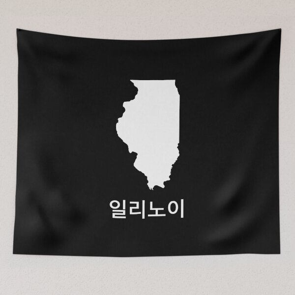 Item preview, Illinois written in Korean designed and sold by Lines-n-Shapes.