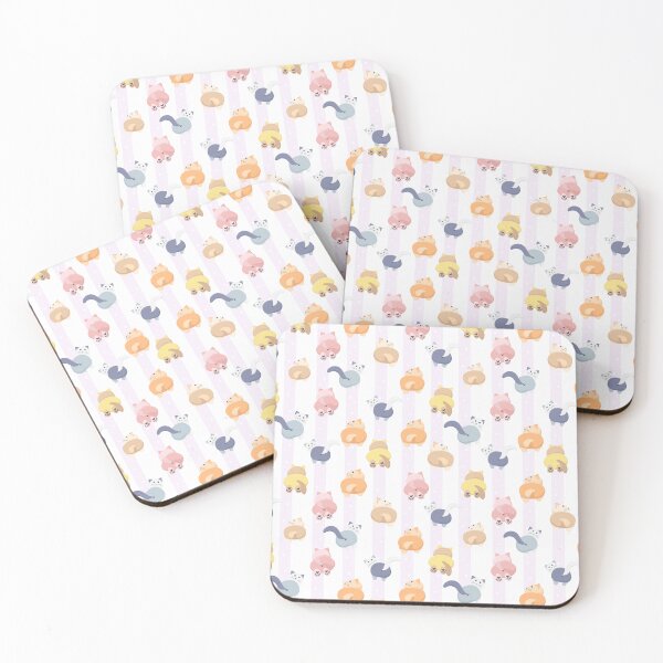 Item preview, Adorable Pastel Cat Pattern, Funny Cat Butts designed and sold by Karry-Pat.