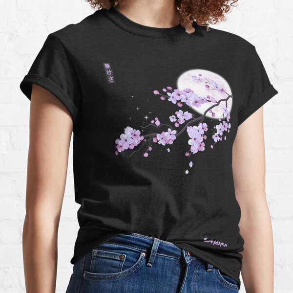 Japanese Purple Sakura Cherry Blossom Flower Classic T-Shirt