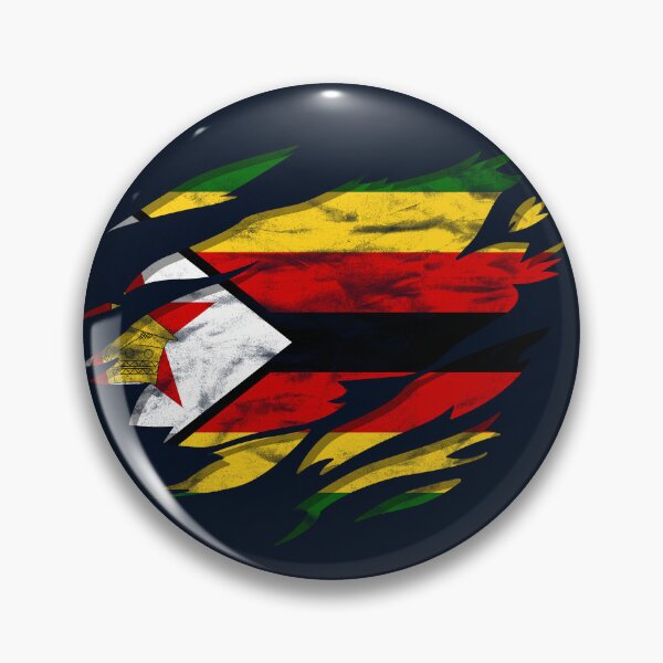 Item preview, Ripped Rip Open Zimbabwe Flag Palm designed and sold by rafaeltto.