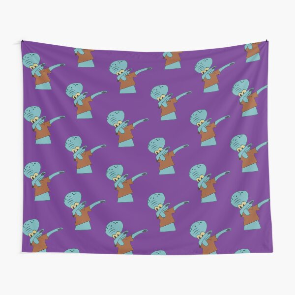 Squidward Dabbing Tapestries Redbubble