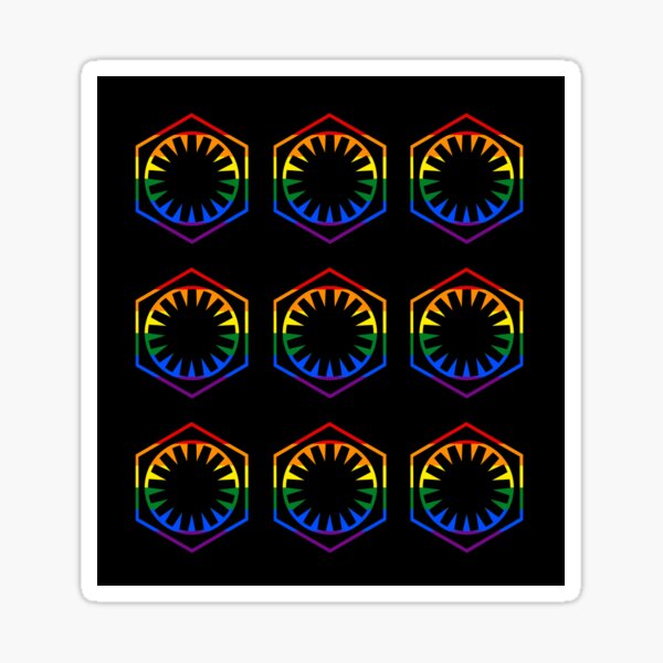 Vista previa del artículo con la obra «Primer pedido LGBT (negro 9)», diseñado y vendido por DarthAstris.