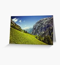 Lauterbrunnen Valley in Bloom Greeting Card