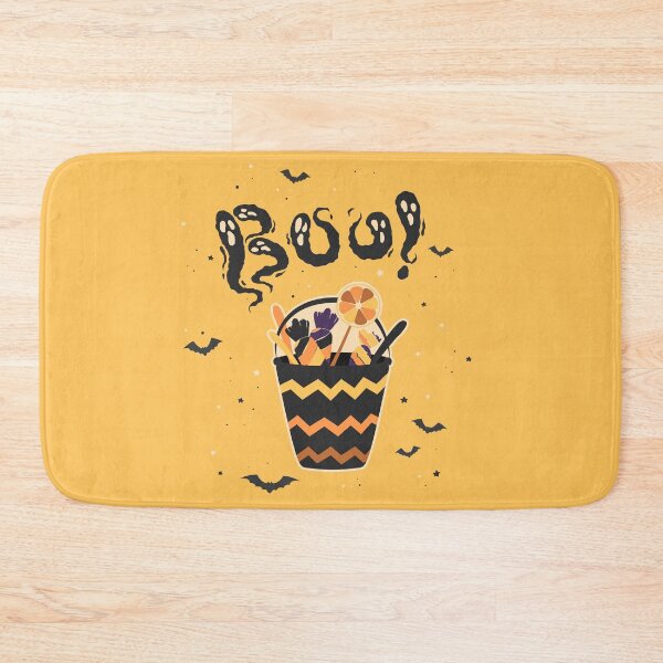 Item preview, Happy Halloween illustration with sweets and lettering Boo designed and sold by DarianaArt.