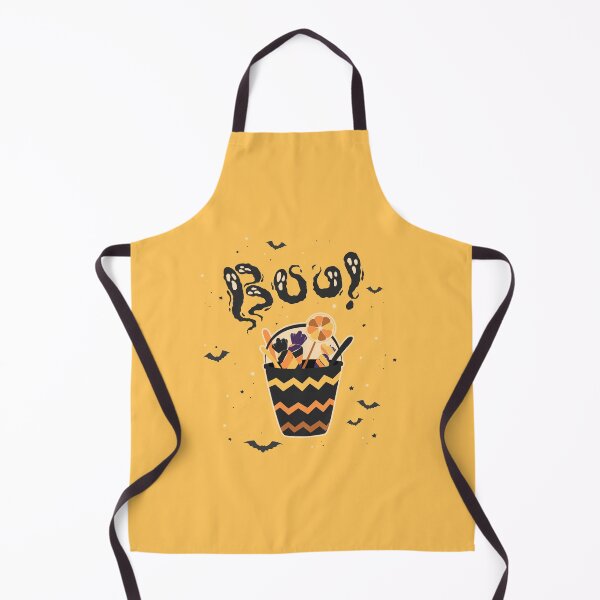 Item preview, Happy Halloween illustration with sweets and lettering Boo designed and sold by DarianaArt.