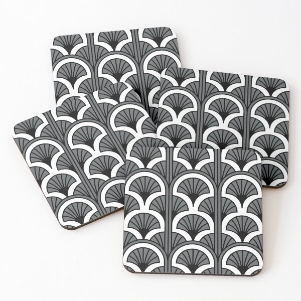 Item preview, Art Deco No 27 - Black and White Pattern - Vintage Oriental Motif designed and sold by Millusti.