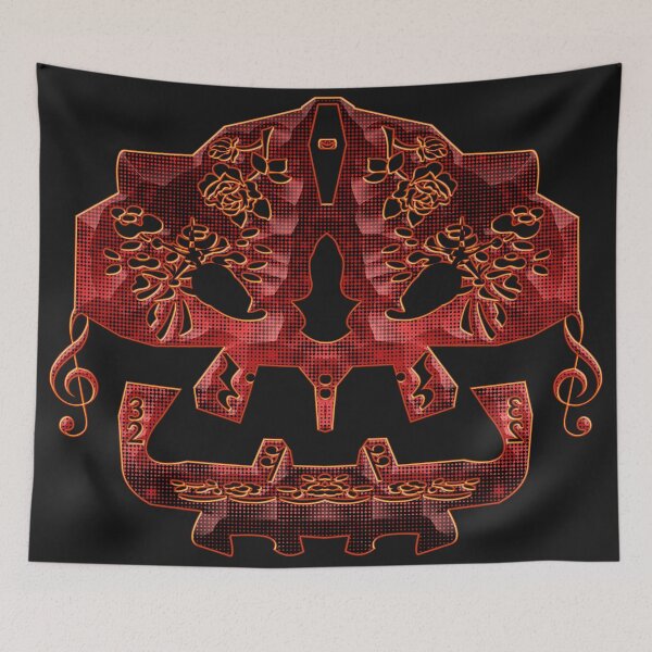 Item preview,  HALLOWEEN ABSTRACT FLOWERS ROSES TATTOO SKULL MUSIC POSITIVE DEATH. designed and sold by Ralek.