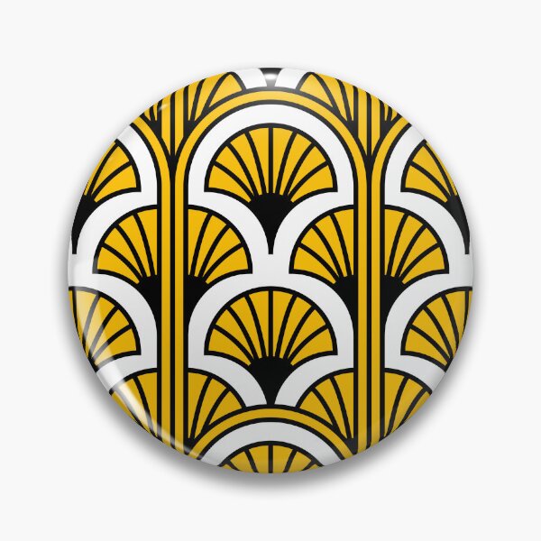 Item preview, Art Deco No 27 - Yellow Pattern - Vintage Oriental Decorative Shan designed and sold by Millusti.