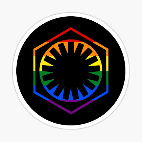 Vista previa del artículo con la obra «Primera Orden LGBT (círculo negro)», diseñado y vendido por DarthAstris.