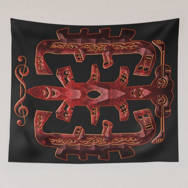 Item preview,  HALLOWEEN ABSTRACT FLOWERS ROSES TATTOO SKULL MUSIC POSITIVE DEATH. designed and sold by Ralek.