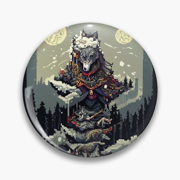 Item preview, lone wolf snowy forest #11 animal tarot card designed and sold by AiAnimalCards.