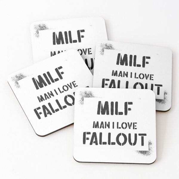 Item preview, Cool MILF Man I Love Fallout Quote in Stencil Brush Font Black Color | M.I.L.F. Man I Love Fallout designed and sold by RiciPaneto.