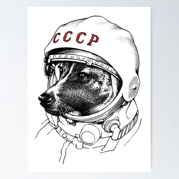 Item preview, Laika, space traveler designed and sold by celestecia.