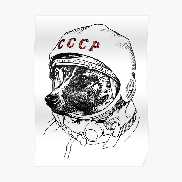 Laika, space traveler Póster