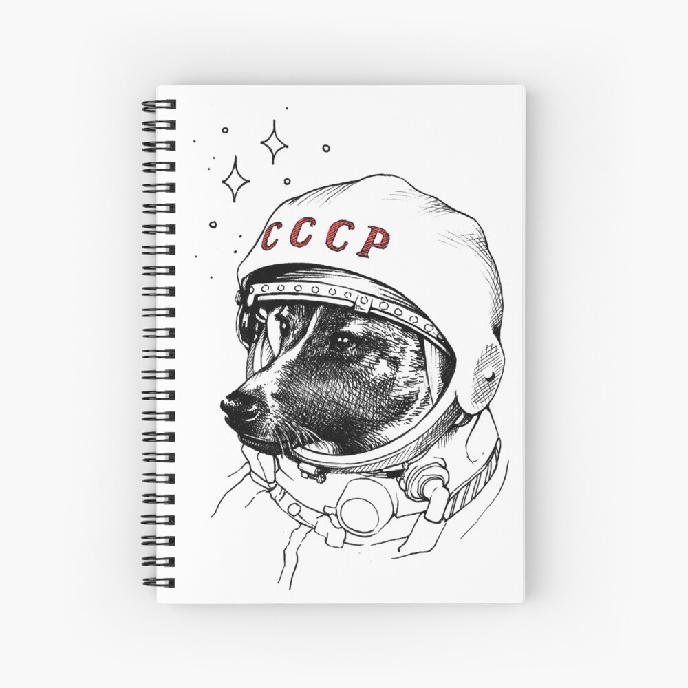Laika, space traveler Spiral Notebook