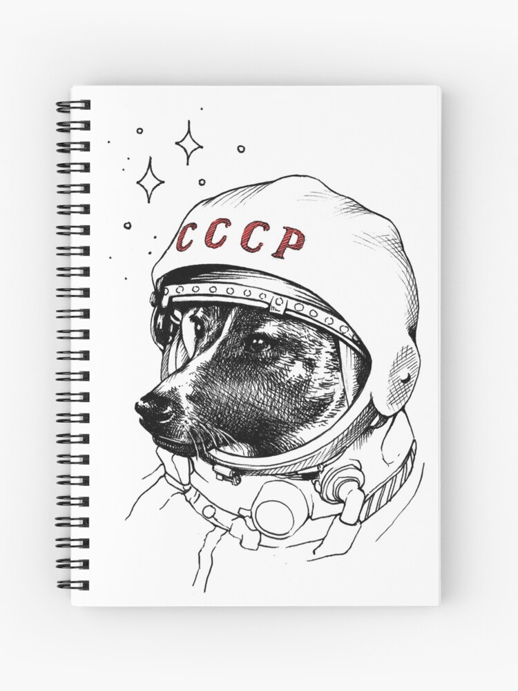 Thumbnail 1 of 3, Journal, Laika, space traveler designed and sold by celestecia.