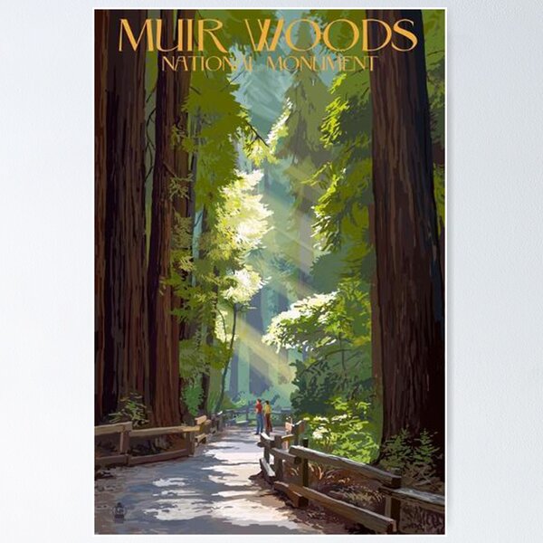 Vista previa del artículo con la obra «Monumento Nacional de Muir Woods», diseñado y vendido por jewellward.