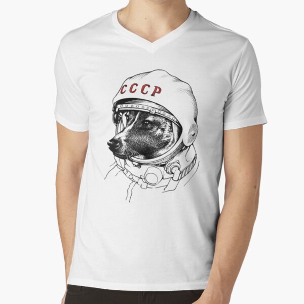Laika, space traveler V-Neck T-Shirt