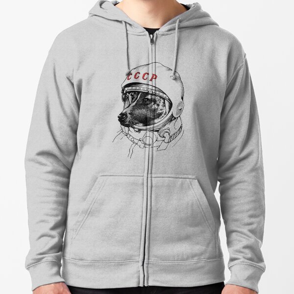 Laika, space traveler Zipped Hoodie