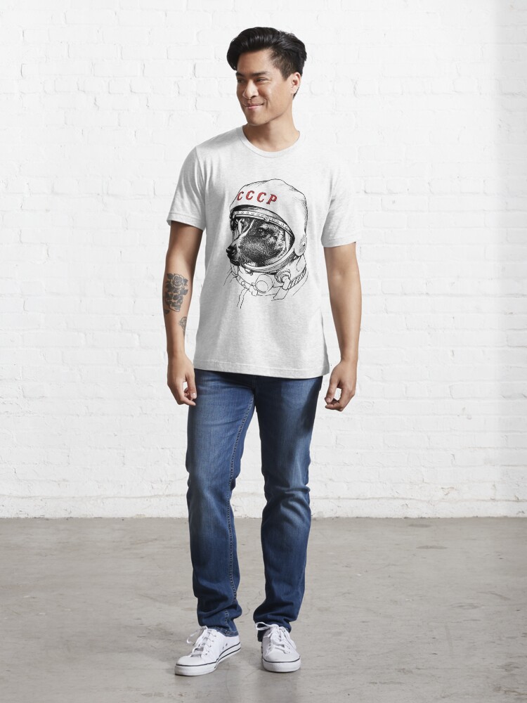 Thumbnail 5 of 7, Essential T-Shirt, Laika, space traveler designed and sold by Celeste Ciafarone.