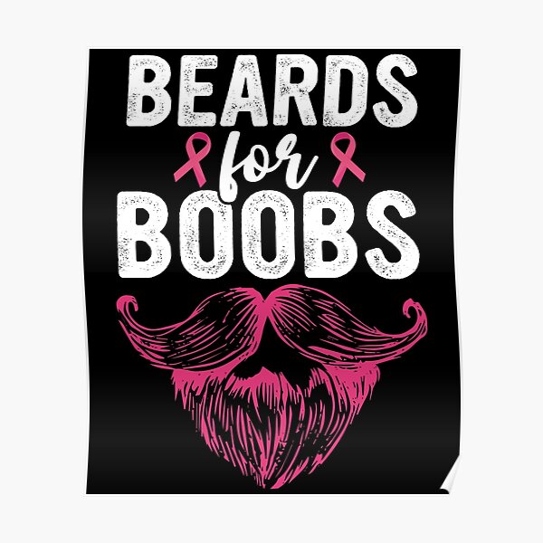 Personalized Beards For Boobs Breast Cancer Awareness Shirts, Funny Beard  Men Helping Raise Awareness Of Breast Cancer Shirt