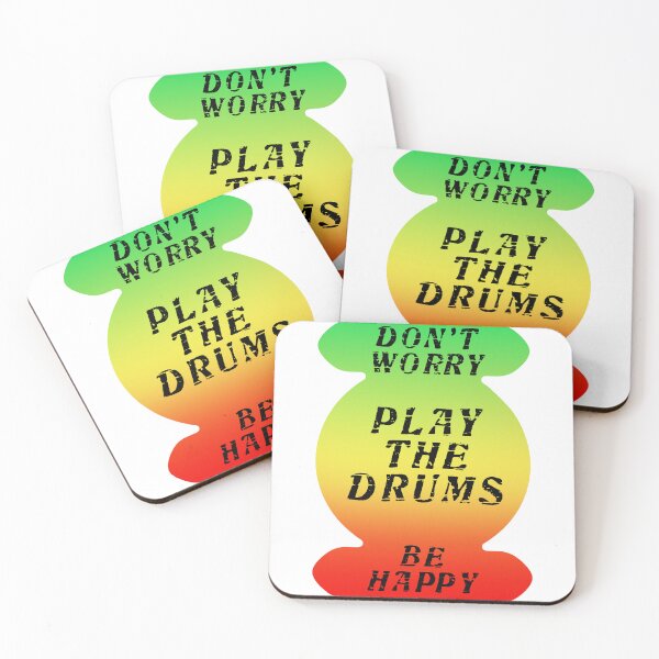 Item preview, Don't Worry - Be Happy - Play The Drums designed and sold by Ars-flos-est.