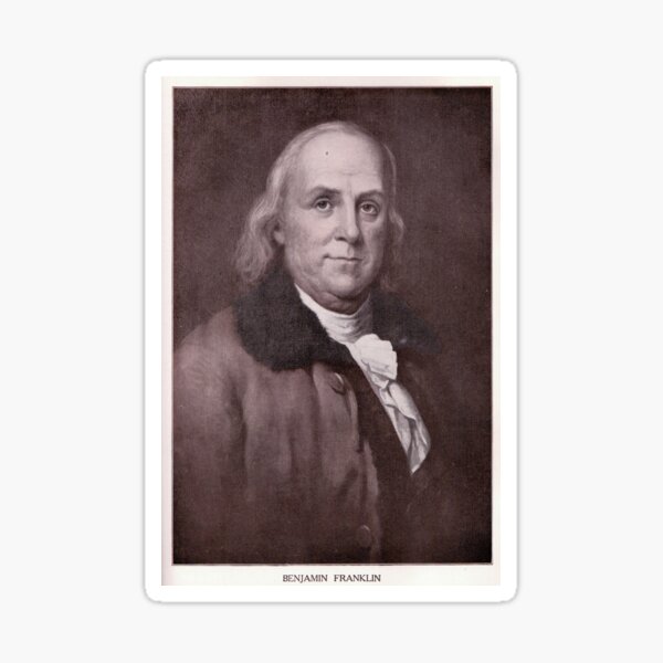 Artikel-Vorschau von Weinlese Benjamin Franklin Portrait, designt und verkauft von BravuraMedia.