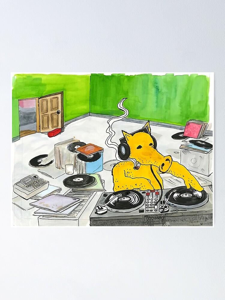 Thumbnail 1 of 3, Poster, Quasimoto DJ designed and sold by johnsimonsy.