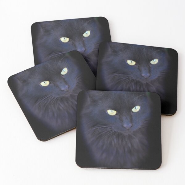 Item preview, Portrait of cute wild black cat designed and sold by olena2552.