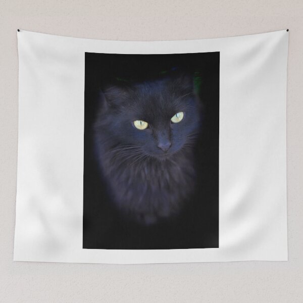 Item preview, Portrait of cute wild black cat designed and sold by olena2552.