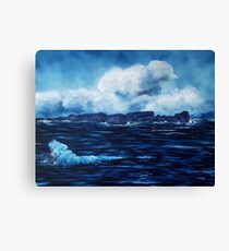 Tory Island, Wild Irish Sea. Landscape Painting Canvas Print