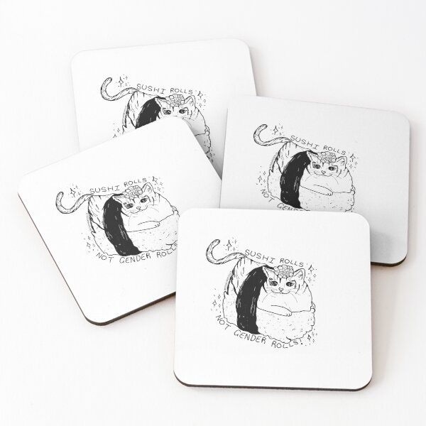 Item preview, Sushi Rolls not Gender Rolls Cat designed and sold by STAYSHARPDESIGN.