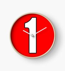 Football, Soccer, 1, One, Number One, First, Team, Number, Red, Devils Clock